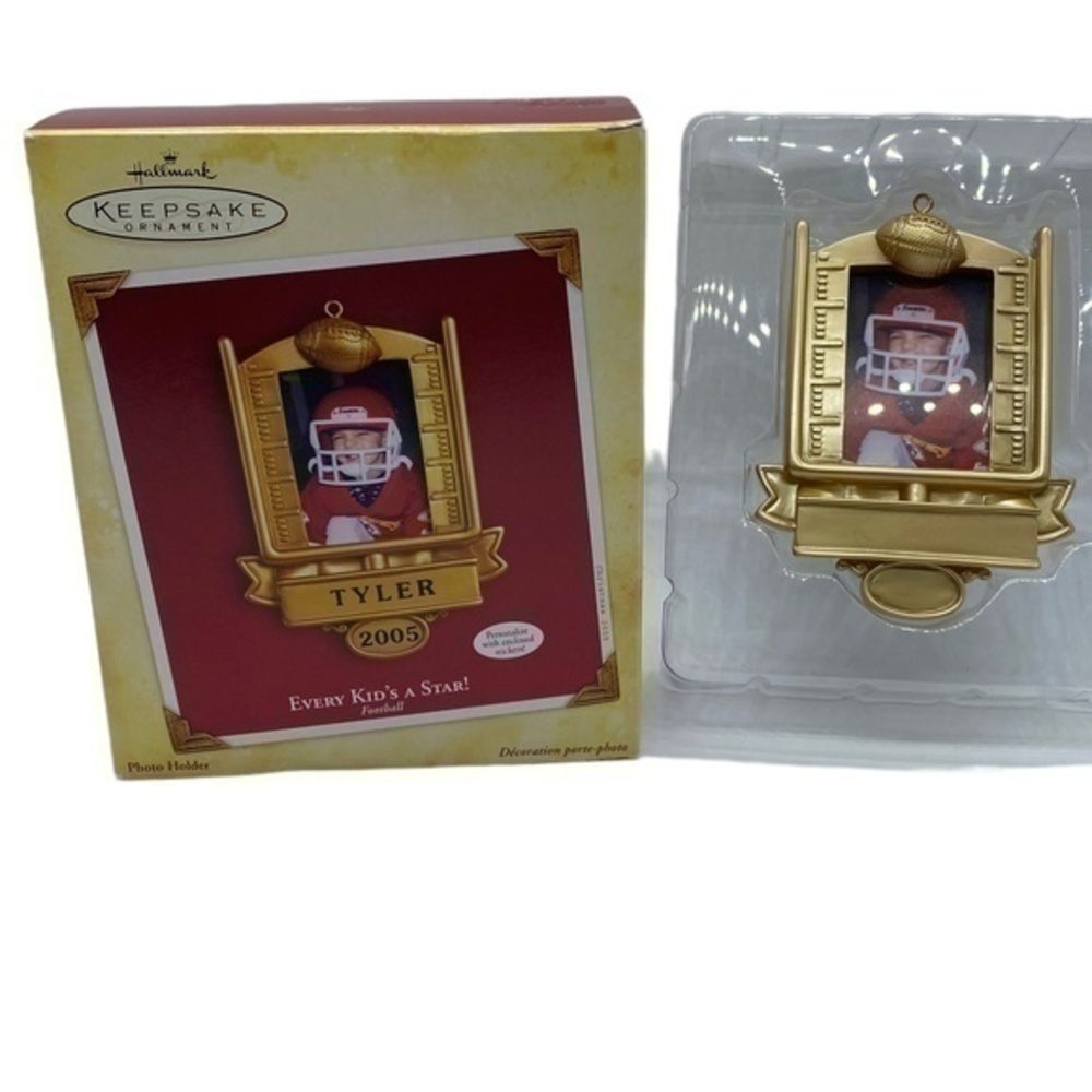 Hallmark Keepsake Every Kid's A Star Frame Christmas Ornament in Box Football